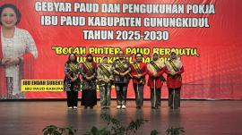 Ibu PAUD Kalurahan Pulutan Terima Apresiasi pada Gebyar PAUD Kabupaten Gunungkidul 2025